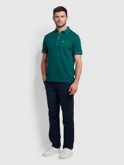 Farah Farah Mainline Lloyd Polo Shirt In Getty Green