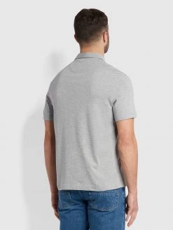 Farah Jeremy Polo Shirt In Grey Marl Farah Mainline