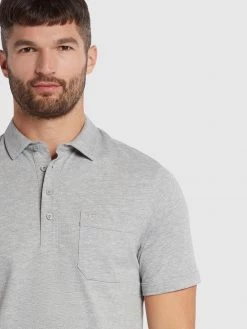 Farah Jeremy Polo Shirt In Grey Marl Farah Mainline