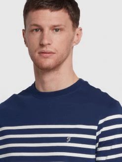 Farah Altamont T-Shirt In Midnight Blue
