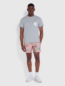 Farah Preston Regular Fit Organic Cotton T-Shirt In Grey Marl T-Shirts