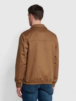 Farah Bloomsbury Harrington Jacket In Tobacco
