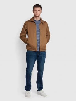 Farah Bloomsbury Harrington Jacket In Tobacco