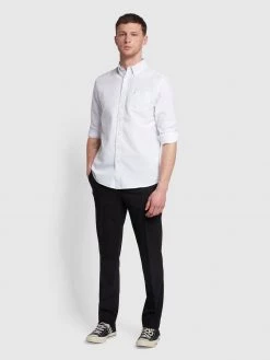 Farah Drayton Oxford Shirt In White