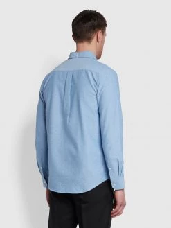 Farah Drayton Oxford Shirt In Regatta Blue 9 Farah Drayton Oxford Shirt In Regatta Blue