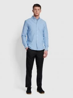 Farah Drayton Oxford Shirt In Regatta Blue