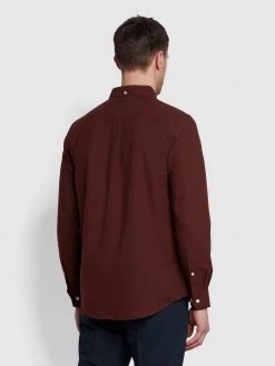 Farah Drayton Oxford Shirt In Archive Burgundy 10 Farah Drayton Oxford Shirt In Archive Burgundy