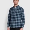 Farah Farah Mainline Lewis Check Shirt In Yale 1 Farah Farah Mainline Lewis Check Shirt In Yale