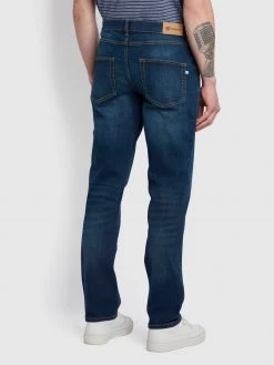 Farah Lawson Regular Fit Stretch Jeans In Mid Denim Farah Mainline