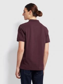 CLOTHING Blanes Slim Fit Organic Cotton Polo Shirt In Farah Red