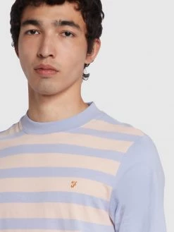 Farah Banks Regular Fit Organic Cotton T-Shirt In Corinthian Pink