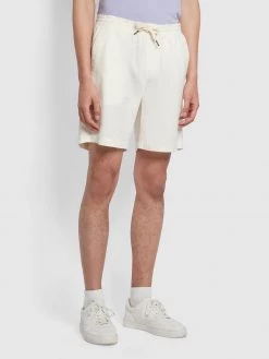 Farah Redwald Linen Drawstring Shorts In Ecru NEW IN