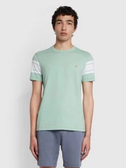 Farah NEW IN Webber Slim Fit Short Sleeve T-Shirt In Summer Green