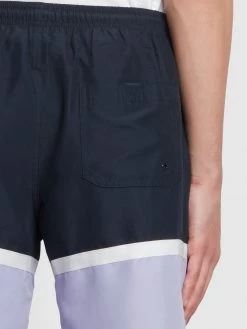 Farah Murphy Cut & Sew Swim Shorts In True Navy