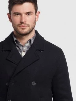 Farah Wolfenden Peacoat In Deep Navy