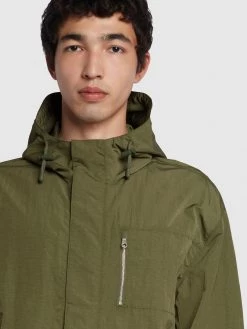 Farah Worthy Hooded Coat In Vintage Green