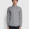 Farah Shannon Slim Fit Check Organic Cotton Shirt In Yale 1 Farah Shannon Slim Fit Check Organic Cotton Shirt In Yale