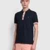 Farah Avalon Slim Fit Organic Cotton Polo Shirt In True Navy CLOTHING 1 Farah Avalon Slim Fit Organic Cotton Polo Shirt In True Navy CLOTHING