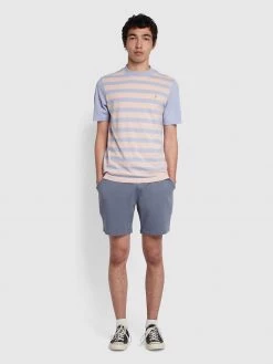 Farah Banks Regular Fit Organic Cotton T-Shirt In Corinthian Pink