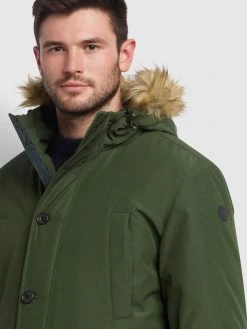 Farah Ellwood Parka In Dark Olive Farah Mainline