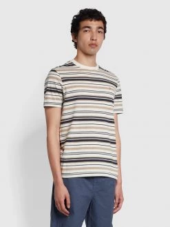 Farah Archer Slim Fit Short Sleeve T-Shirt In True Navy
