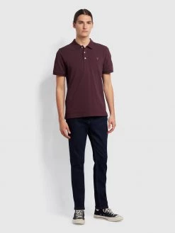 CLOTHING Blanes Slim Fit Organic Cotton Polo Shirt In Farah Red