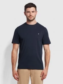 Farah Farah Mainline Eddie T-Shirt In True Navy