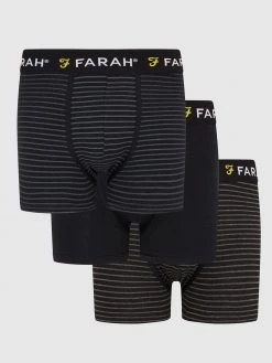 Farah Admirality 3 Pack Boxers In Black
