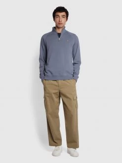 Farah Greenport Regular Fit Twill Cargo Trousers In Beige