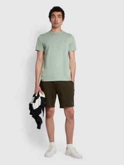 Farah Danny Slim Fit Organic Cotton T-Shirt In Summer Green NEW IN