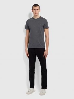 CLOTHING Danny Slim Fit Organic Cotton T-Shirt In Farah Grey Marl