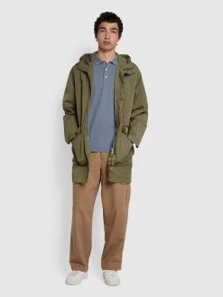 Farah NEW IN Blanes Slim Fit Organic Cotton Polo Shirt In Battleship Blue Marl 8 Farah NEW IN Blanes Slim Fit Organic Cotton Polo Shirt In Battleship Blue Marl