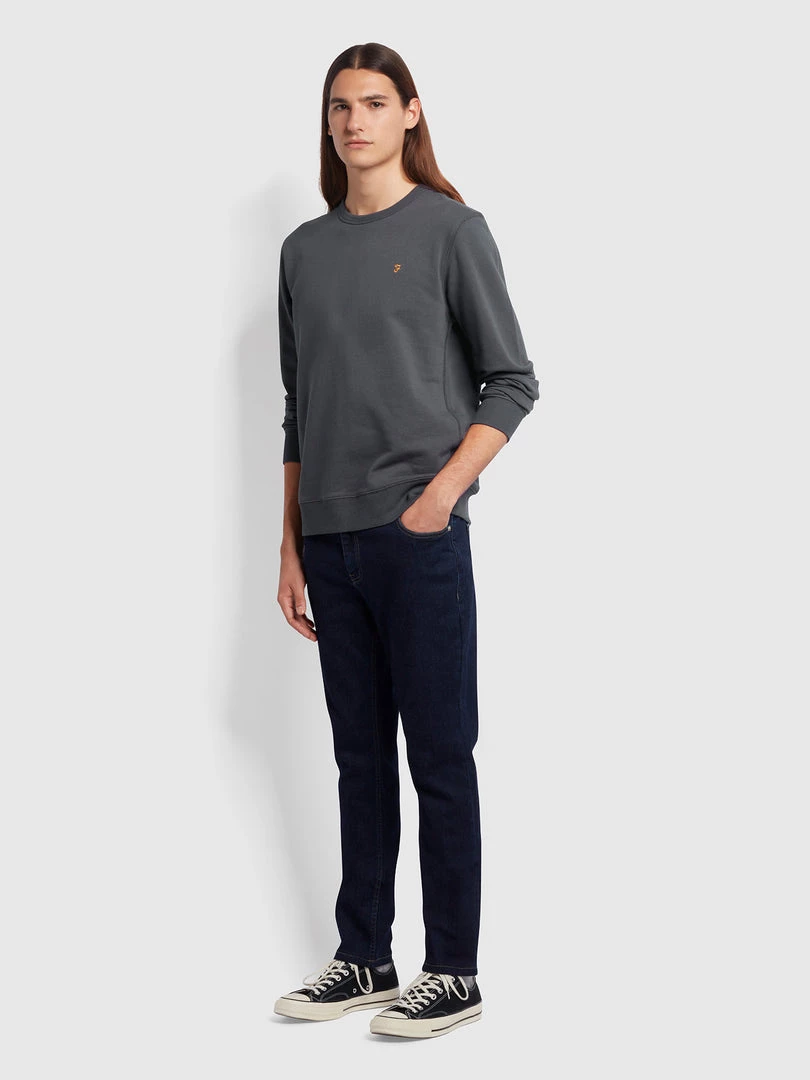 Tim Organic Cotton Crew Neck Sweatshirt In Farah Grey Jeans 4 Tim Organic Cotton Crew Neck Sweatshirt In Farah Grey Jeans