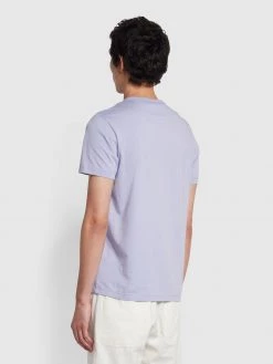 Farah NEW IN Danny Slim Fit Organic Cotton T-Shirt In Dusty Lilac