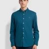 Farah CLOTHING Brewer Slim Fit Organic Cotton Oxford Shirt In Atlantic 1 Farah CLOTHING Brewer Slim Fit Organic Cotton Oxford Shirt In Atlantic