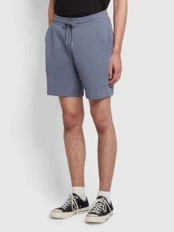 Cheap Farah Store 16 Farah Durrington Organic Cotton Jersey Shorts In Battleship Blue