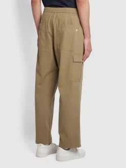 Farah Greenport Regular Fit Twill Cargo Trousers In Beige 9 Farah Greenport Regular Fit Twill Cargo Trousers In Beige