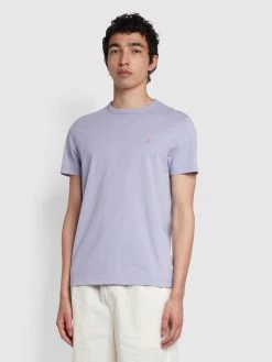 Cheap Farah Store 18 Farah NEW IN Danny Slim Fit Organic Cotton T-Shirt In Dusty Lilac