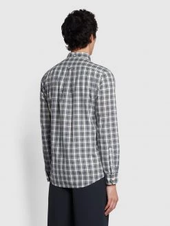 Farah Shannon Slim Fit Check Organic Cotton Shirt In Yale