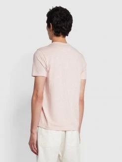 Farah Danny Slim Fit Organic Cotton T-Shirt In Corinthian Pink Marl 9 Farah Danny Slim Fit Organic Cotton T-Shirt In Corinthian Pink Marl