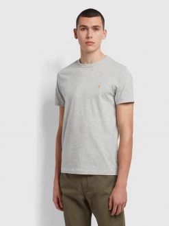 Farah CLOTHING Danny Slim Fit Organic Cotton T-Shirt In Grey Marl