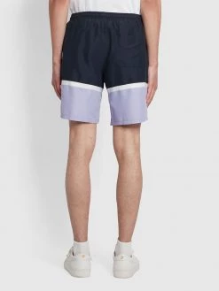 Farah Murphy Cut & Sew Swim Shorts In True Navy