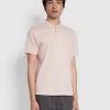 Farah NEW IN Blanes Slim Fit Organic Cotton Polo Shirt In Corinthian Pink Marl 2 Farah NEW IN Blanes Slim Fit Organic Cotton Polo Shirt In Corinthian Pink Marl