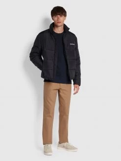 Farah Trousers And Chinos Elm Regular Fit Cotton Hopsack Trousers In Beige