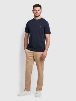 Farah Farah Mainline Eddie T-Shirt In True Navy