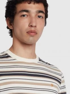 Farah Archer Slim Fit Short Sleeve T-Shirt In True Navy