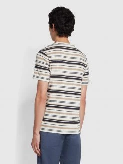 Farah Archer Slim Fit Short Sleeve T-Shirt In True Navy