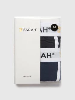 Farah Lundy 2 Pack Boxers In Assorted Colours Jeans