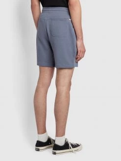 Farah Durrington Organic Cotton Jersey Shorts In Battleship Blue