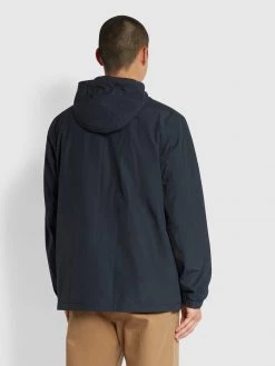 Farah Westchester Hooded Jacket In True Navy Jeans